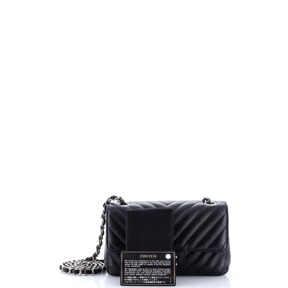 Chanel Mini Classic Single Flap Bag Chevron Lambskin - Picture 2 of 8